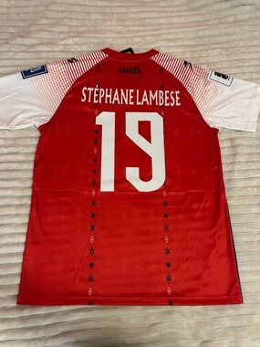 Stéphane Lambese #19 Red Haiti Men's Jersey